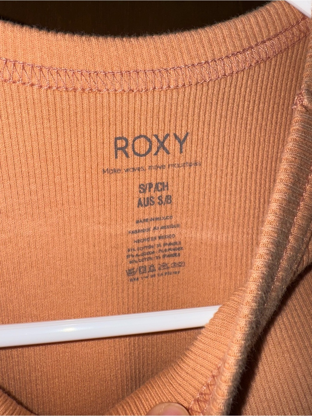 Roxy Roxify Orange Ribbed Cropped Tank - Picture 4 of 4